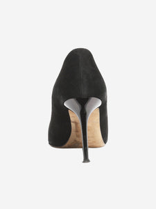 Jimmy Choo Black pointed-toe suede pumps - size EU 38