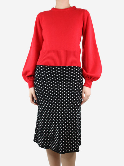 Red cropped jumper - size XS