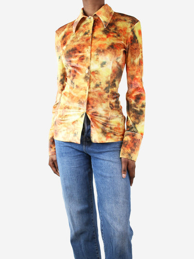 Multicolour velvet printed shirt - size XS Tops Nanushka 