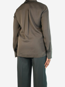 Vince Brown silk-blend shirt - size L