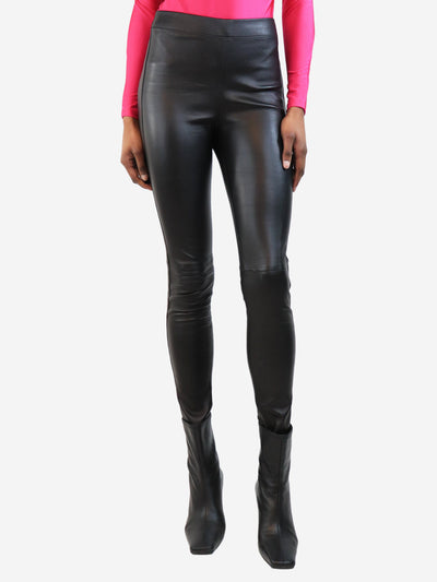 Black leather leggings - size UK 8 Trousers Joseph 
