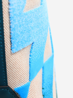 Neutral and teal 2021 Cabas H en Biais 40 tote bag