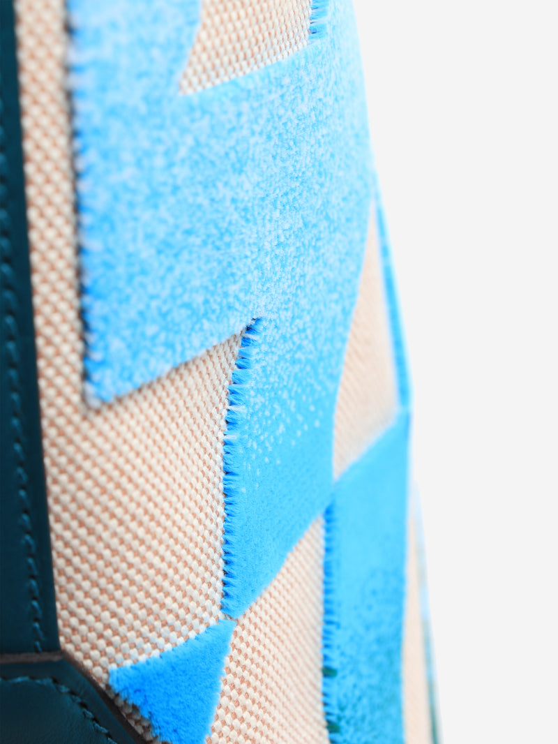 Neutral and teal 2021 Cabas H en Biais 40 tote bag