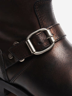 Black leather buckle boots - size UK 8 Boots Jimmy Choo 