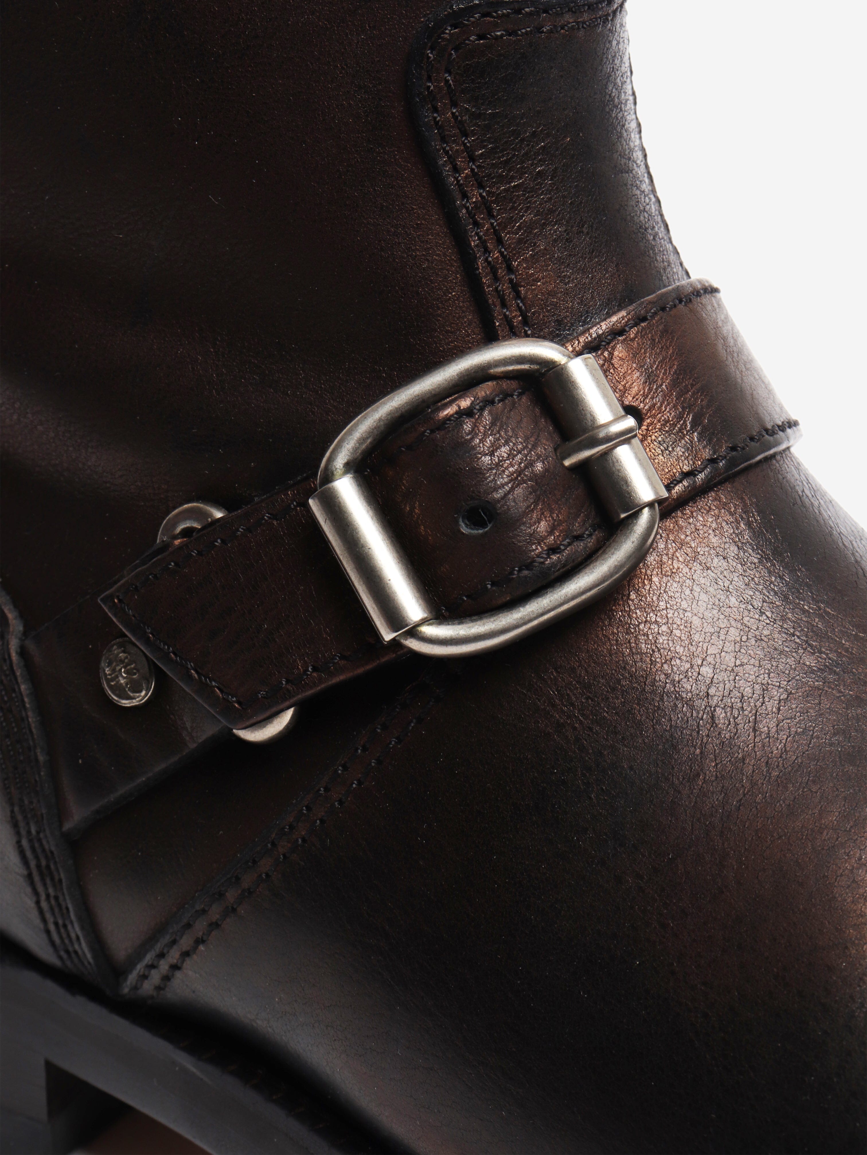 Black leather buckle boots - size UK 8 Boots Jimmy Choo 