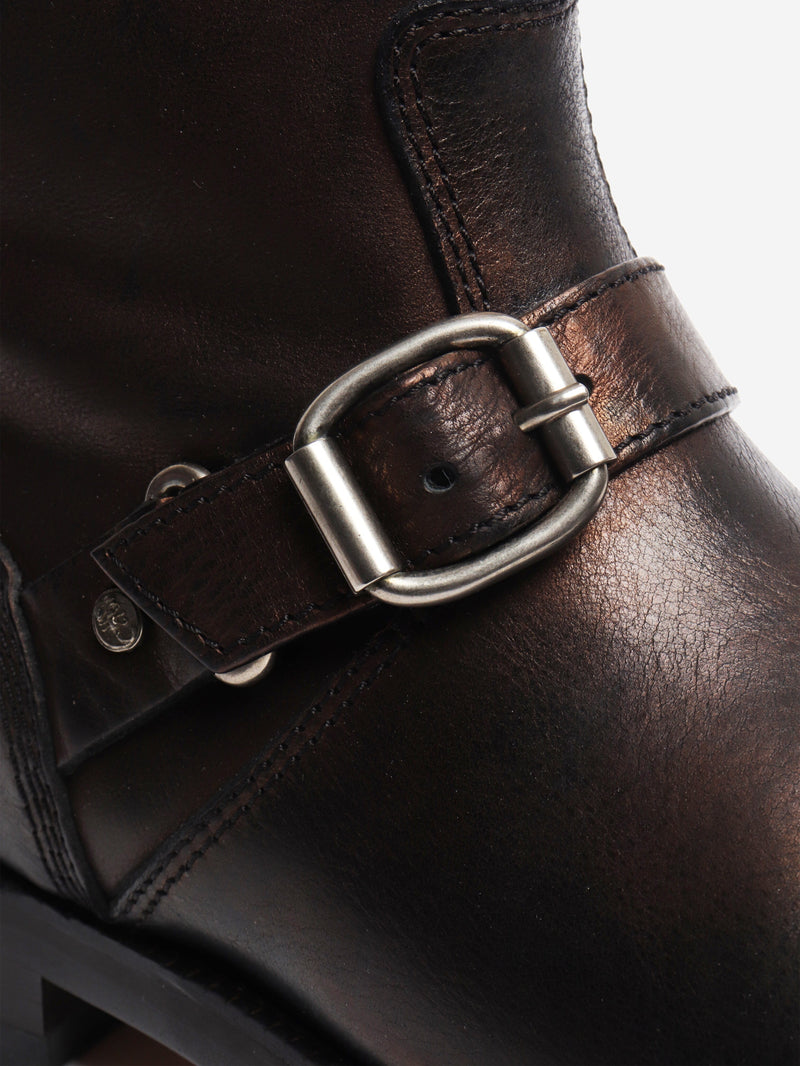 Black leather buckle boots - size UK 8 Boots Jimmy Choo 