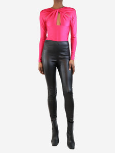 Joseph Black leather leggings - size UK 8