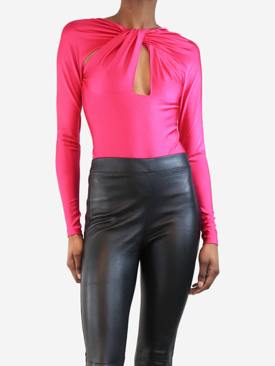 Fuschia Cutout draped bodysuit - size S Tops Coperni 