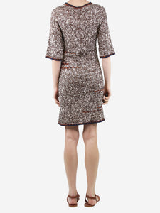 Chanel Brown knitted pocket mini dress - size