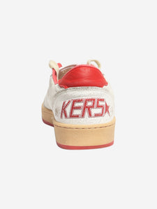 Golden Goose Deluxe Brand White and red Ballstar leather trainers - size EU 39