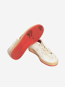 Golden Goose Deluxe Brand White and red Ballstar leather trainers - size EU 39