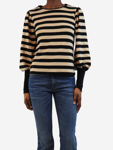 Bellerose Beige and black striped jumper - size UK 6