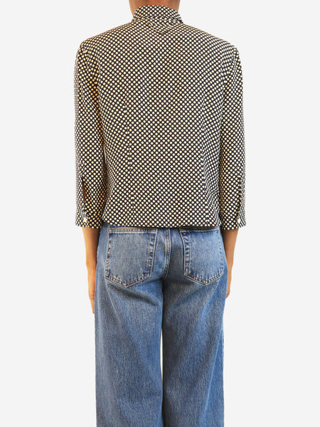 Navy polka dot blouse - size UK 8 alternate image