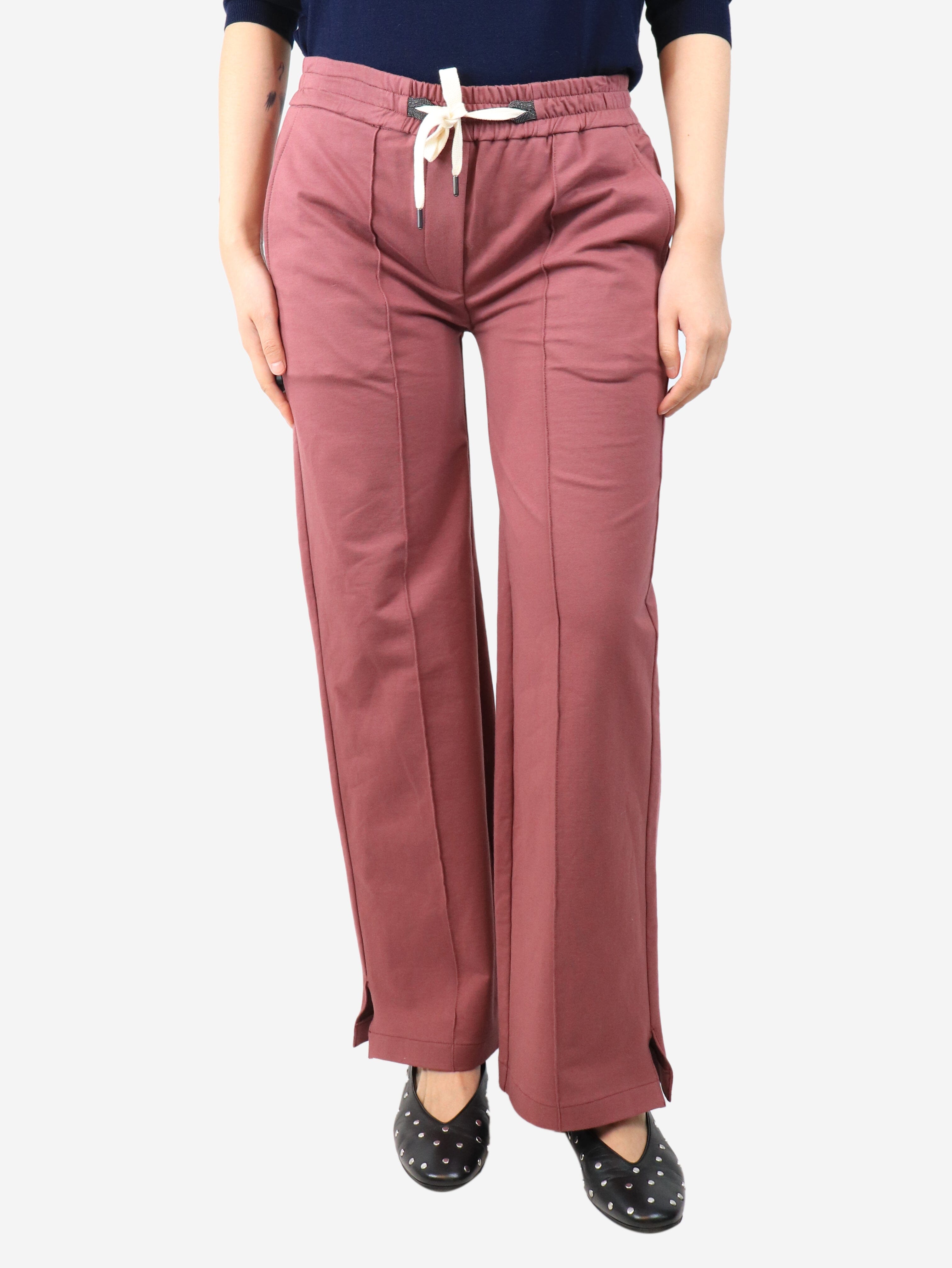 Plum elasticated trousers - size S Trousers Brunello Cucinelli 