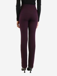 Leset Dark purple straight-leg knit trousers - size XS