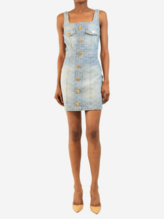 Blue denim mini dress - size UK 8 Dresses Balmain 
