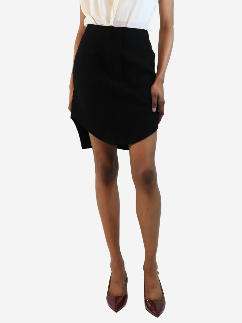 Black wool mini skirt - size UK 6 Skirts Carven 