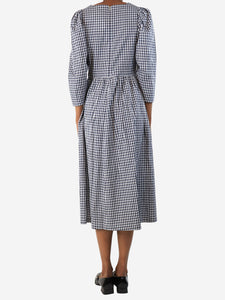 Justine Tabak Navy blue and white gingham dress - size XS