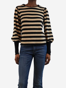 Bellerose Beige and black striped jumper - size UK 6