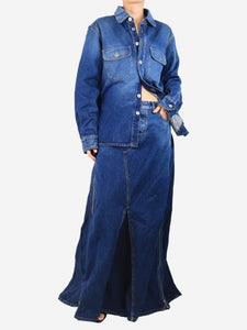 Off-White Blue denim maxi dress - size M