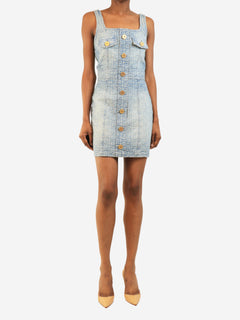 Blue denim mini dress - size UK 8 Dresses Balmain 