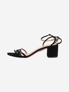 Aquazurra Black suede sandal heels - size EU 39