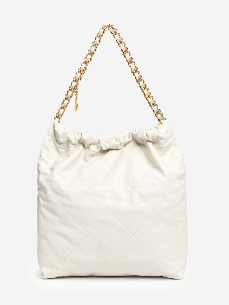 White calfskin quilted Large 22 shoulder bag Shoulder bags Chanel 