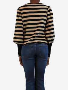Bellerose Beige and black striped jumper - size UK 6