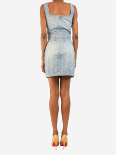 Blue denim mini dress - size UK 8 Dresses Balmain 