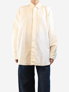 Cream silk shirt - size UK 8 Tops Sofie D'Hoore 