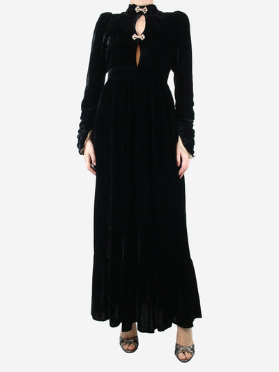 Black bejewelled velvet dress - size UK 8 Dresses Manoush 