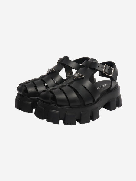 Black platform sandals - size UK 7 alternate image