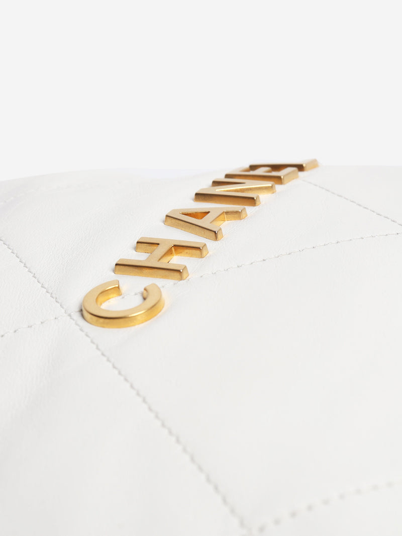 White calfskin quilted Large 22 shoulder bag Shoulder bags Chanel 