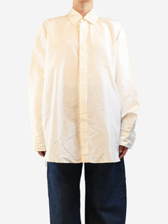 Cream silk shirt - size UK 8 Tops Sofie D'Hoore 