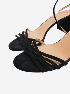 Aquazurra Black suede sandal heels - size EU 39