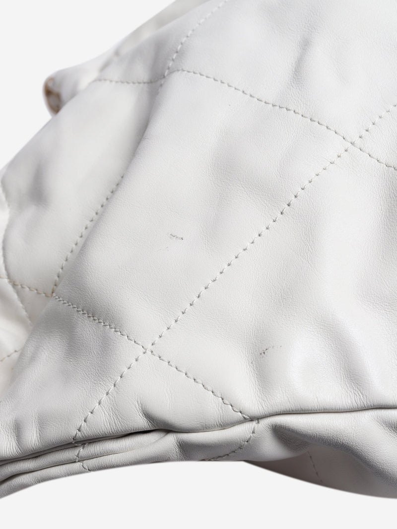 White calfskin quilted Large 22 shoulder bag Shoulder bags Chanel 