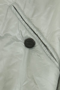 Chanel Light grey padded nylon jacket - size UK 10