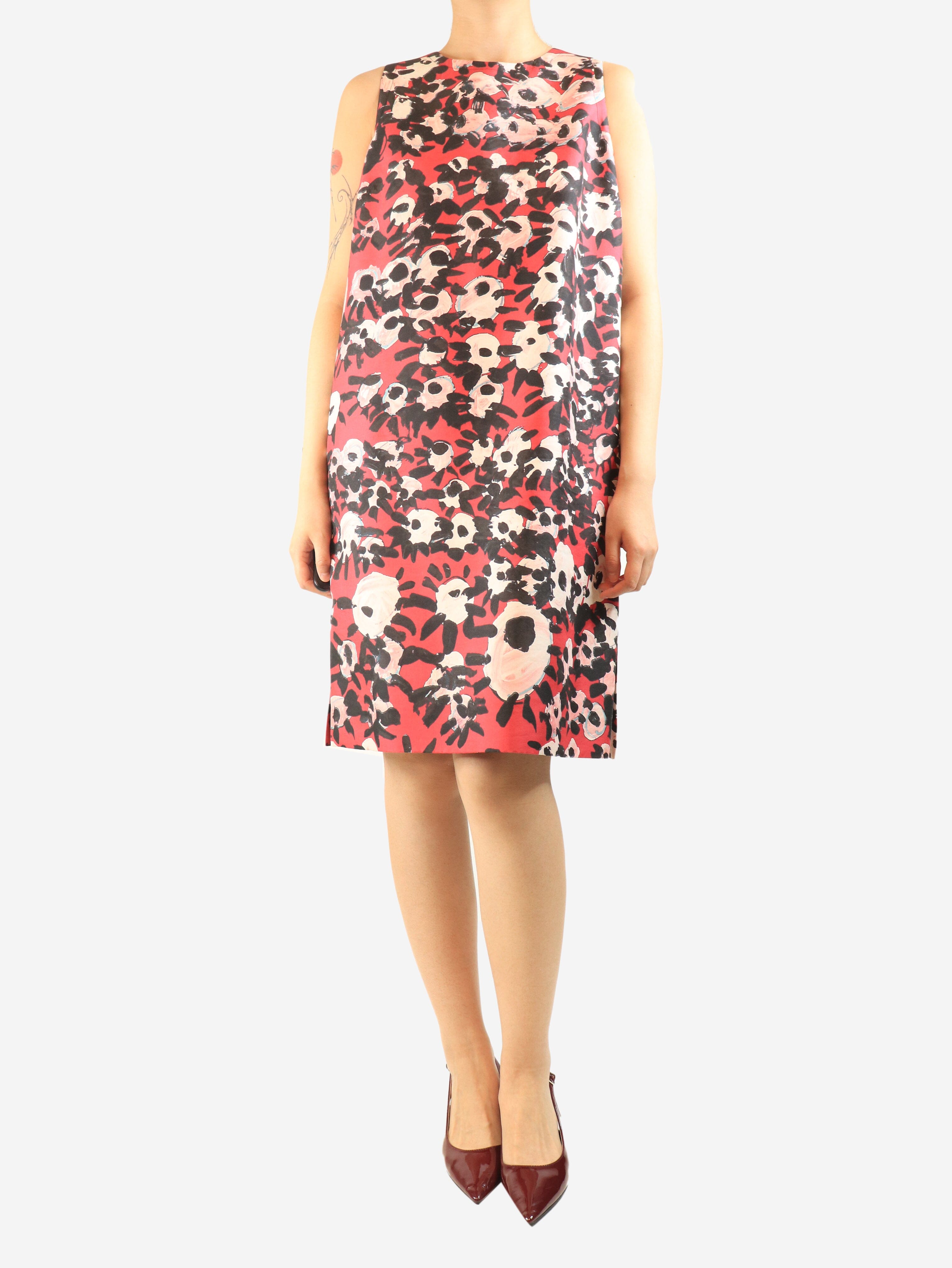 Pink sleeveless printed midi dress - size UK 10 Dresses Marni 