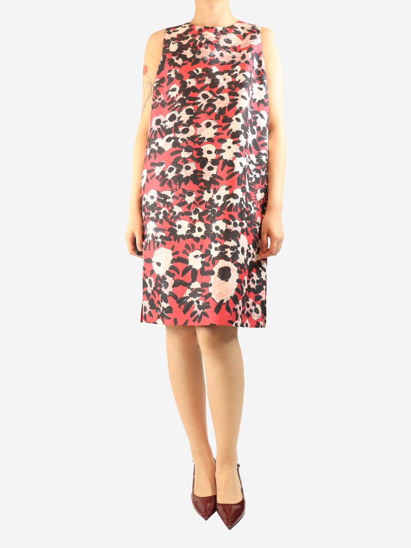 Pink sleeveless printed midi dress - size UK 10 Dresses Marni 