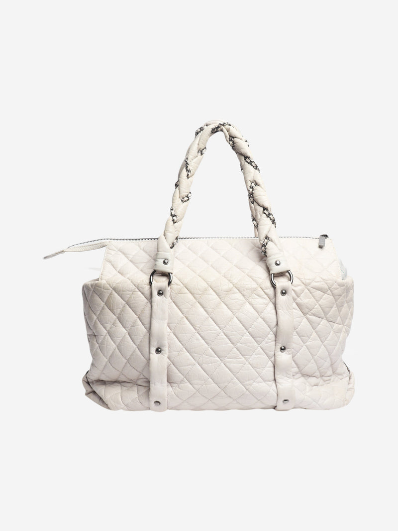 White vintage 2005 quilted leather tote Tote Bags Chanel 