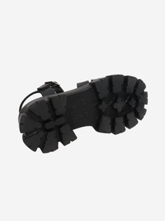 Black platform sandals - size UK 7 Flat Sandals Prada 