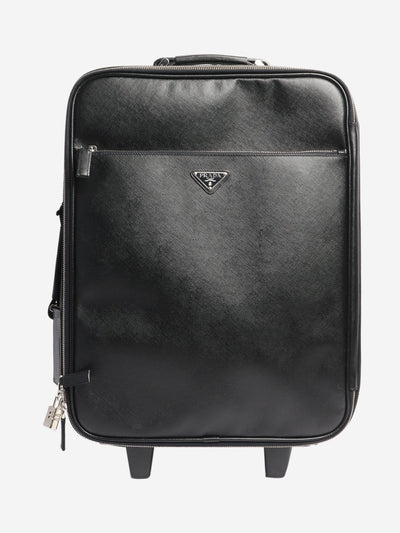 Black Saffiano leather trolley case Luggage & Travel Bags Prada 