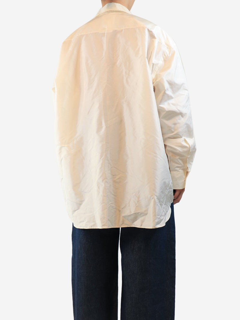 Cream silk shirt - size UK 8 Tops Sofie D'Hoore 