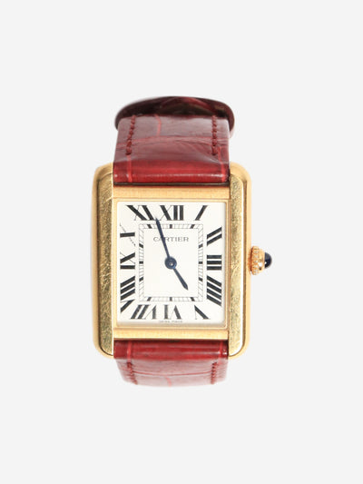 Dark red tank wrist-watch Watches Cartier 