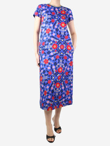 La Double J Blue floral-printed sport swing dress - size M