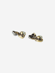 Gucci Silver embellished pearl clip-on earrings
