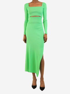 Green ribbed cutout dress - size S Dresses A.L.C. 