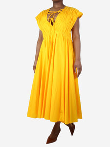 Tove Orange sleeveless cotton dress - size UK 10