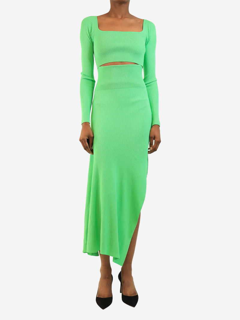 Green ribbed cutout dress - size S Dresses A.L.C. 
