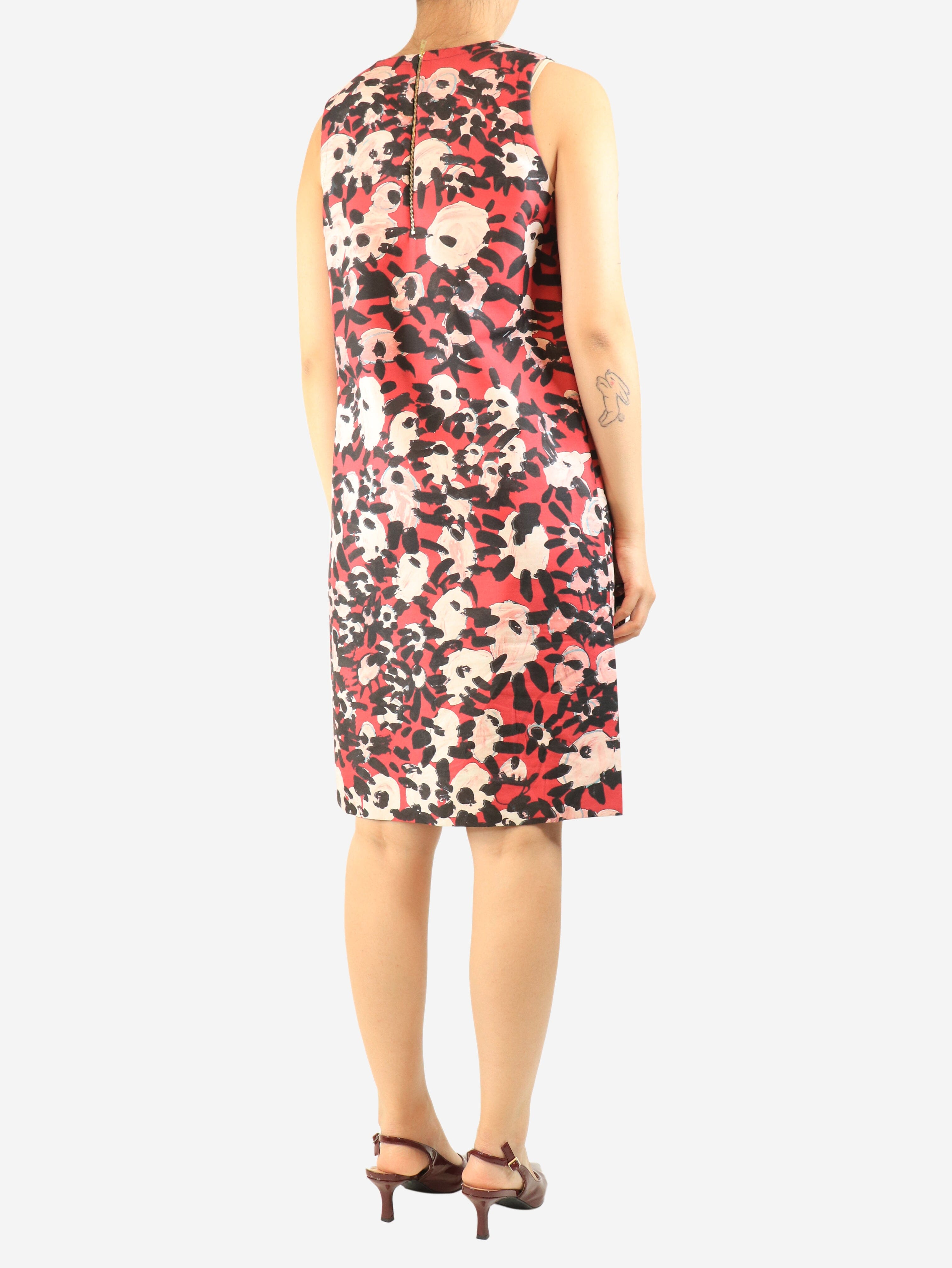 Pink sleeveless printed midi dress - size UK 10 Dresses Marni 